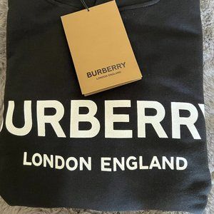 Authentic Burberry Mens Black Medium Hoodie
